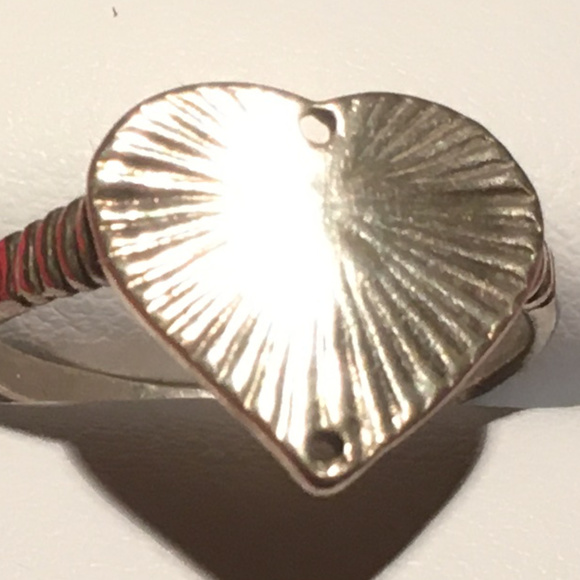 Diamond Cut Sterling Silver Heart ring - Picture 2 of 2